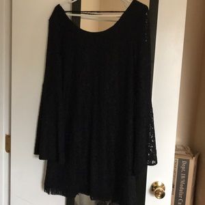 Black Lace Long sleeve dress